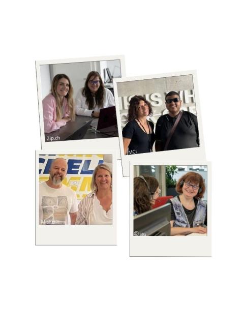 4 binômes lors du DuoDay : aveugles, déficients visuels, auditifs